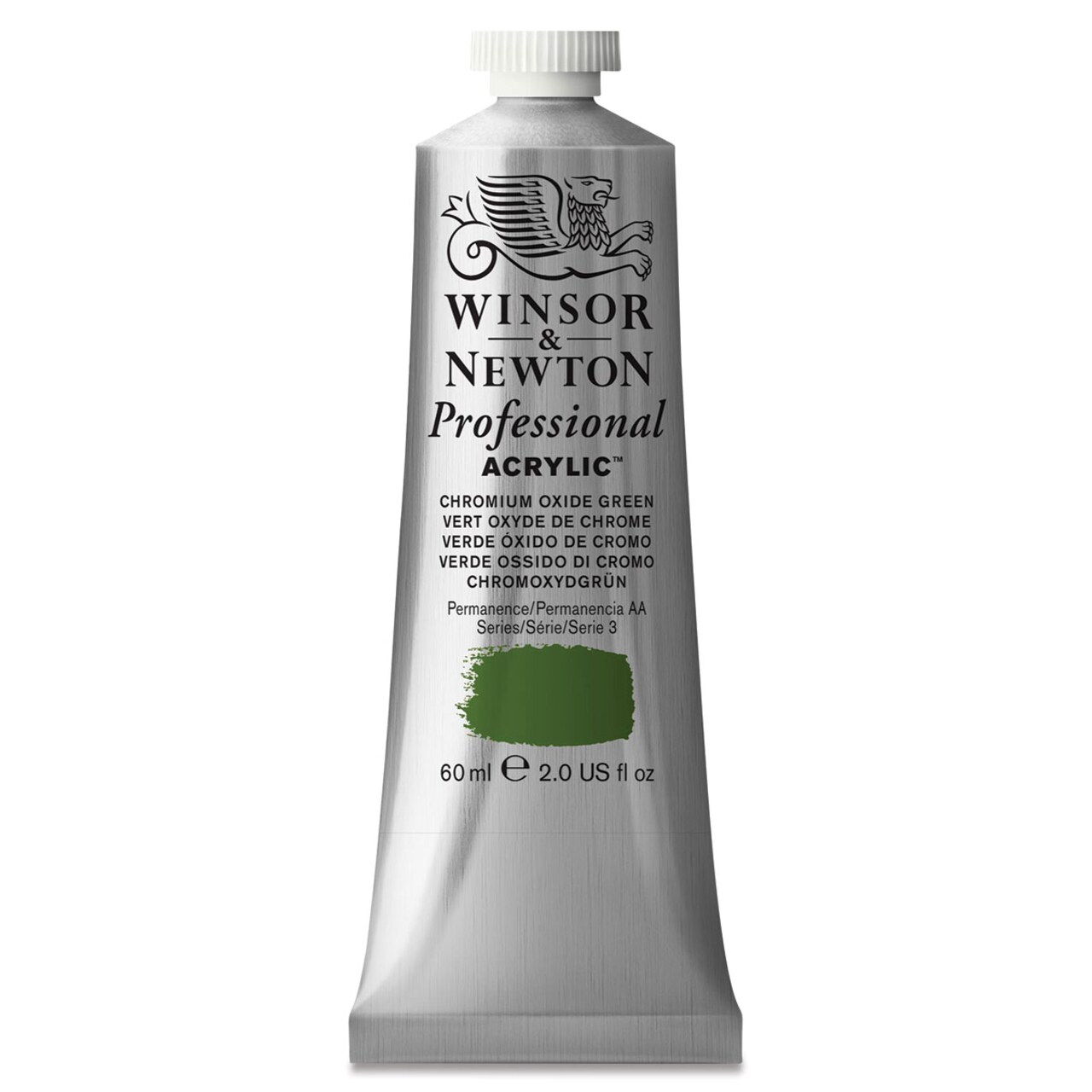 Winsor & Newton Professional Acrylics - Chromium Oxide Green, 60 ml tube